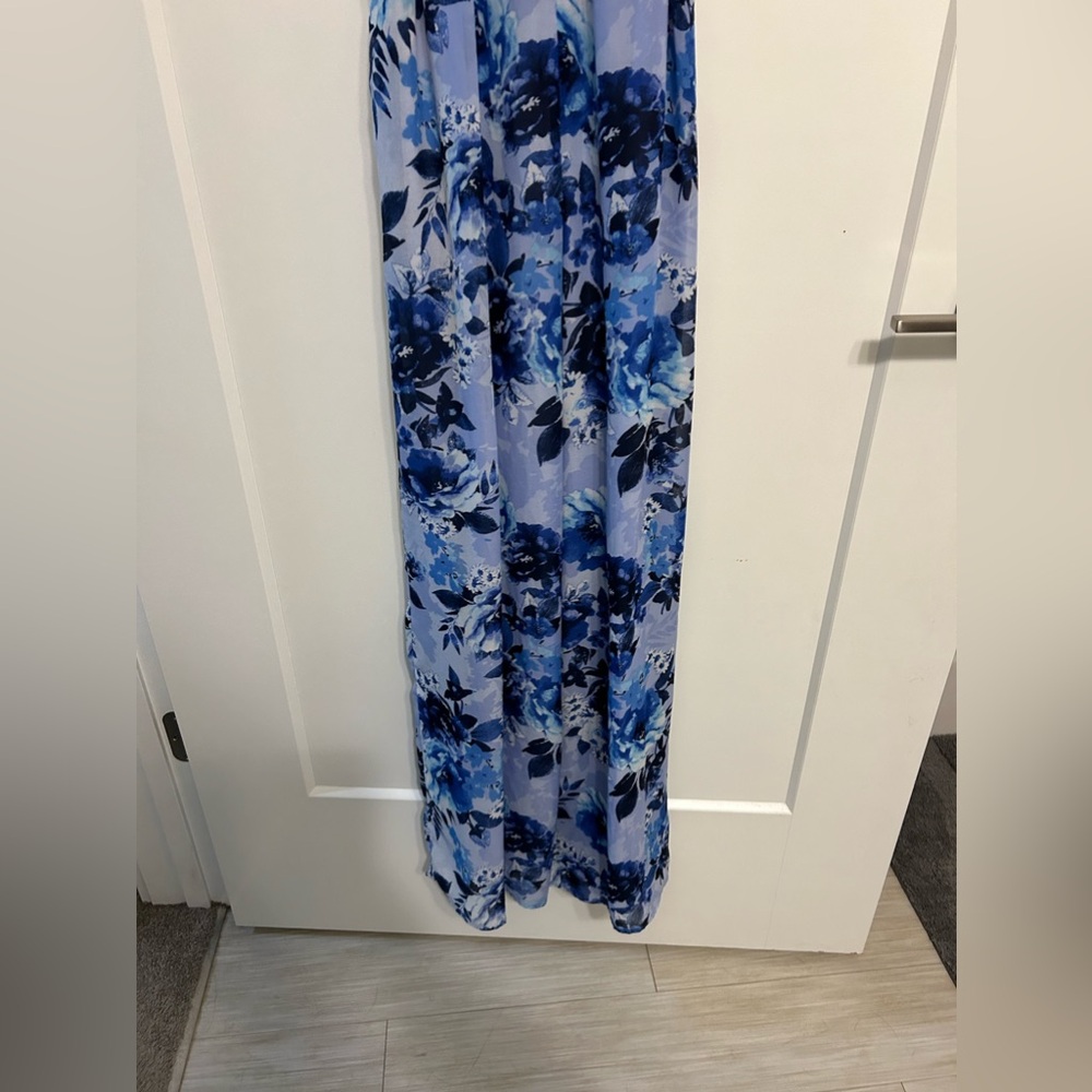 Donna Ricco Blue Floral Jumpsuit - Picture 8 of 9